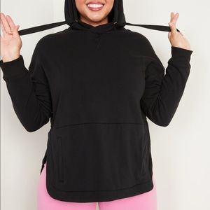 Black tulip hem hoodie